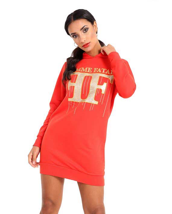 Femme fatale Hoodie Dress