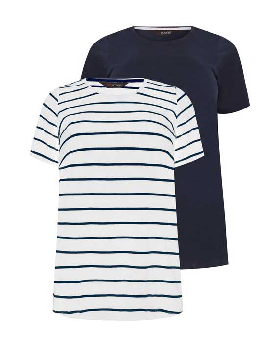 2 pk T-Shirt Navy