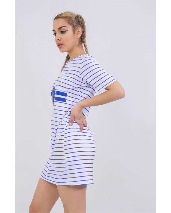 Paris tshirt dress Blue 3