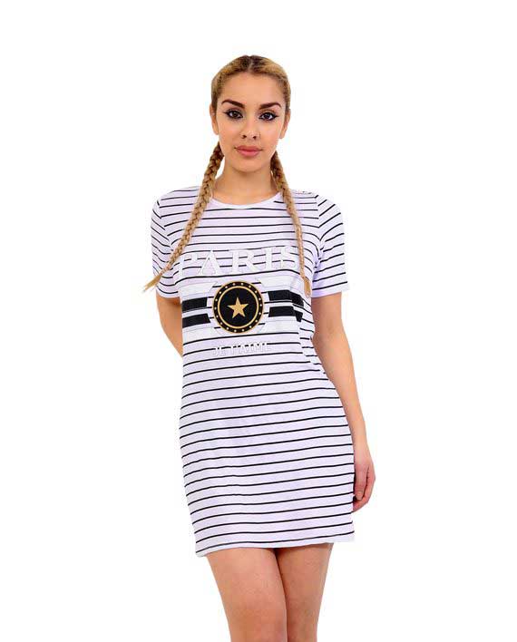 Paris T-Shirt Dress black