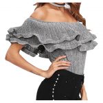 Off Shoulder Glitter Bodysuit