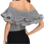 Off Shoulder Glitter Bodysuit