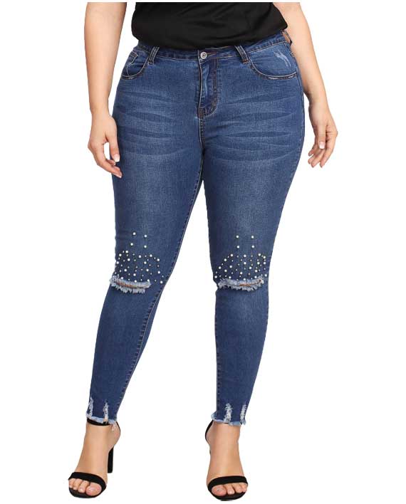 ydre Mistillid bedstemor Plus Size Pearl Jeans • Dame • Handle Jeans På Nett Hos hedinz