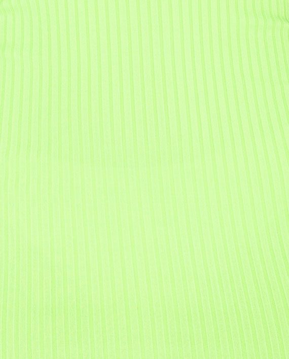 One Shoulder Rib Knit Kjole Neon Green